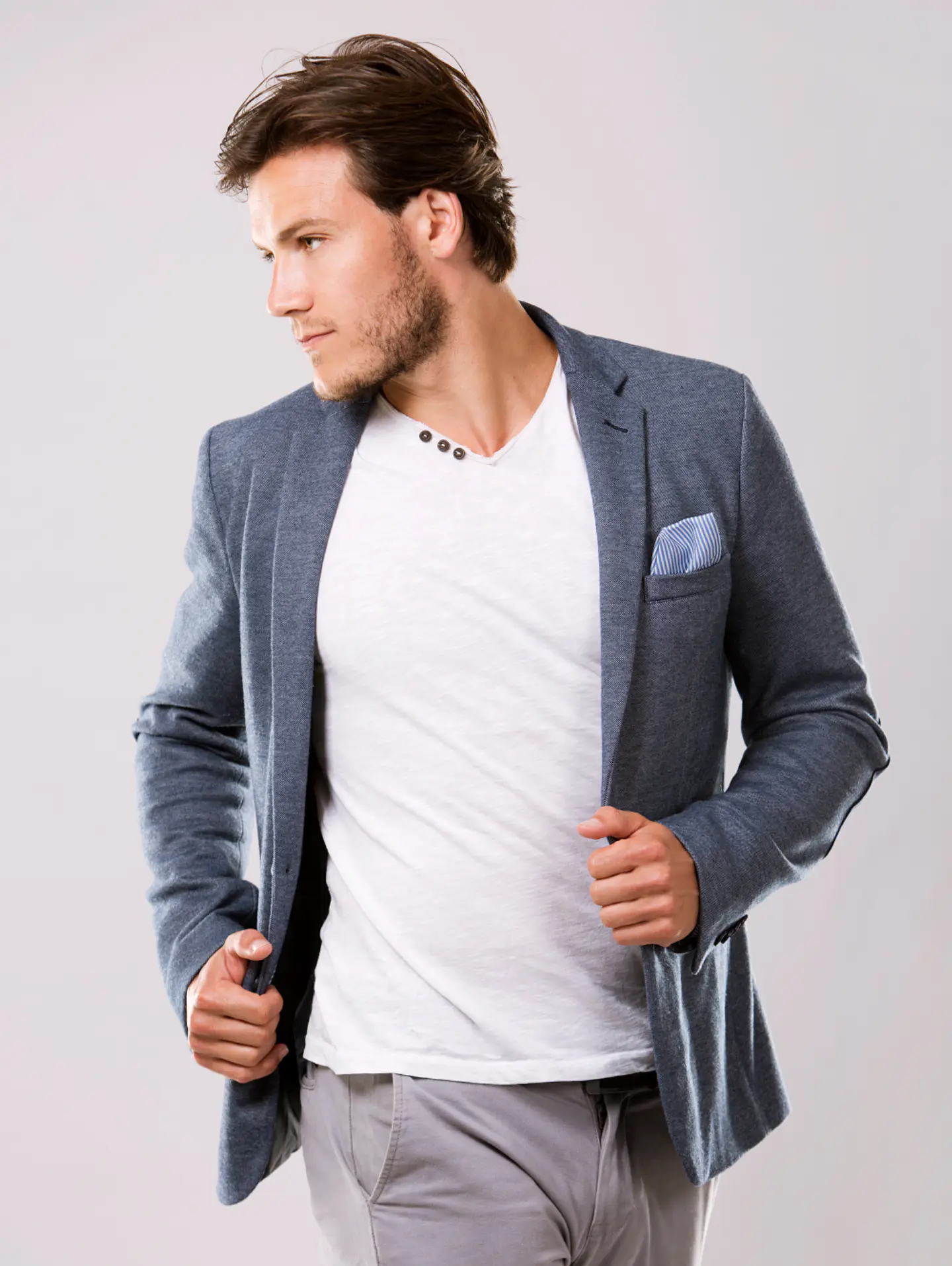 Steel Blue Pocket Blazer 2