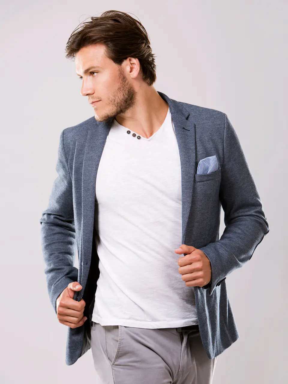 Steel Blue Pocket Blazer 2