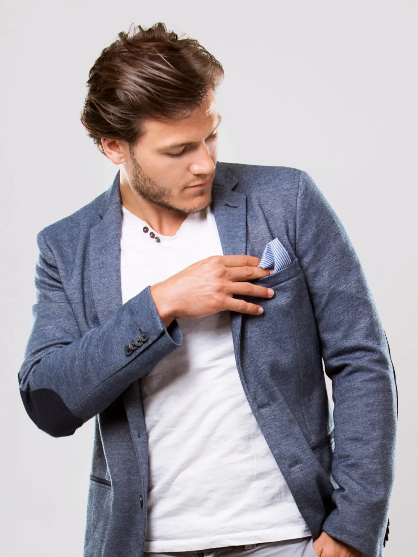 Steel Blue Pocket Blazer 3