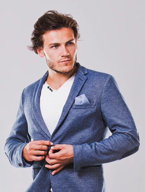 Steel Blue Pocket Blazer – Styled Edition