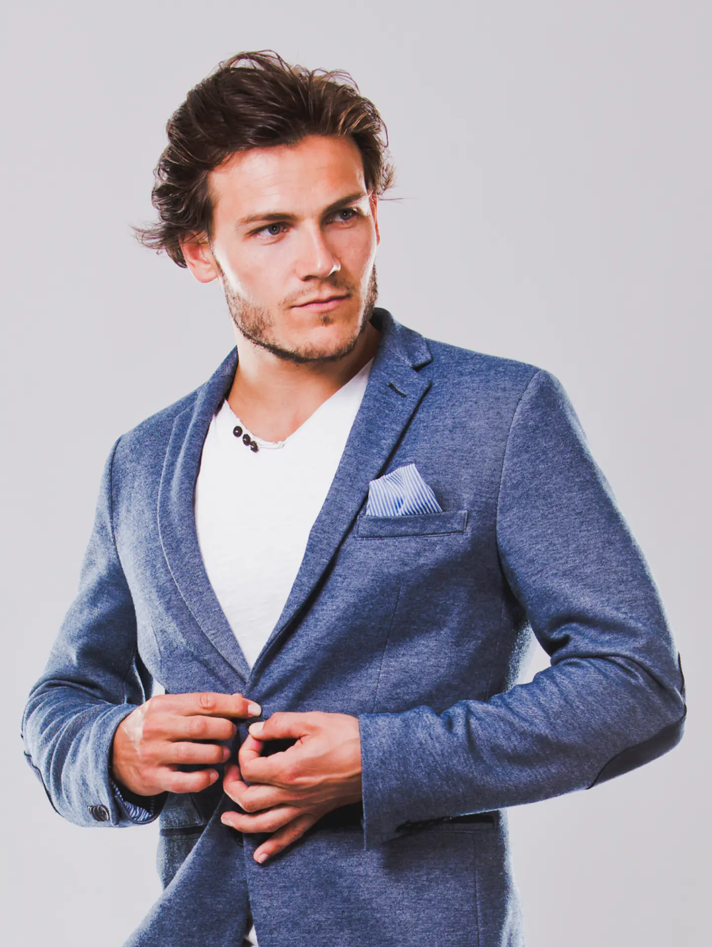 Steel Blue Pocket Blazer – Styled Edition 1