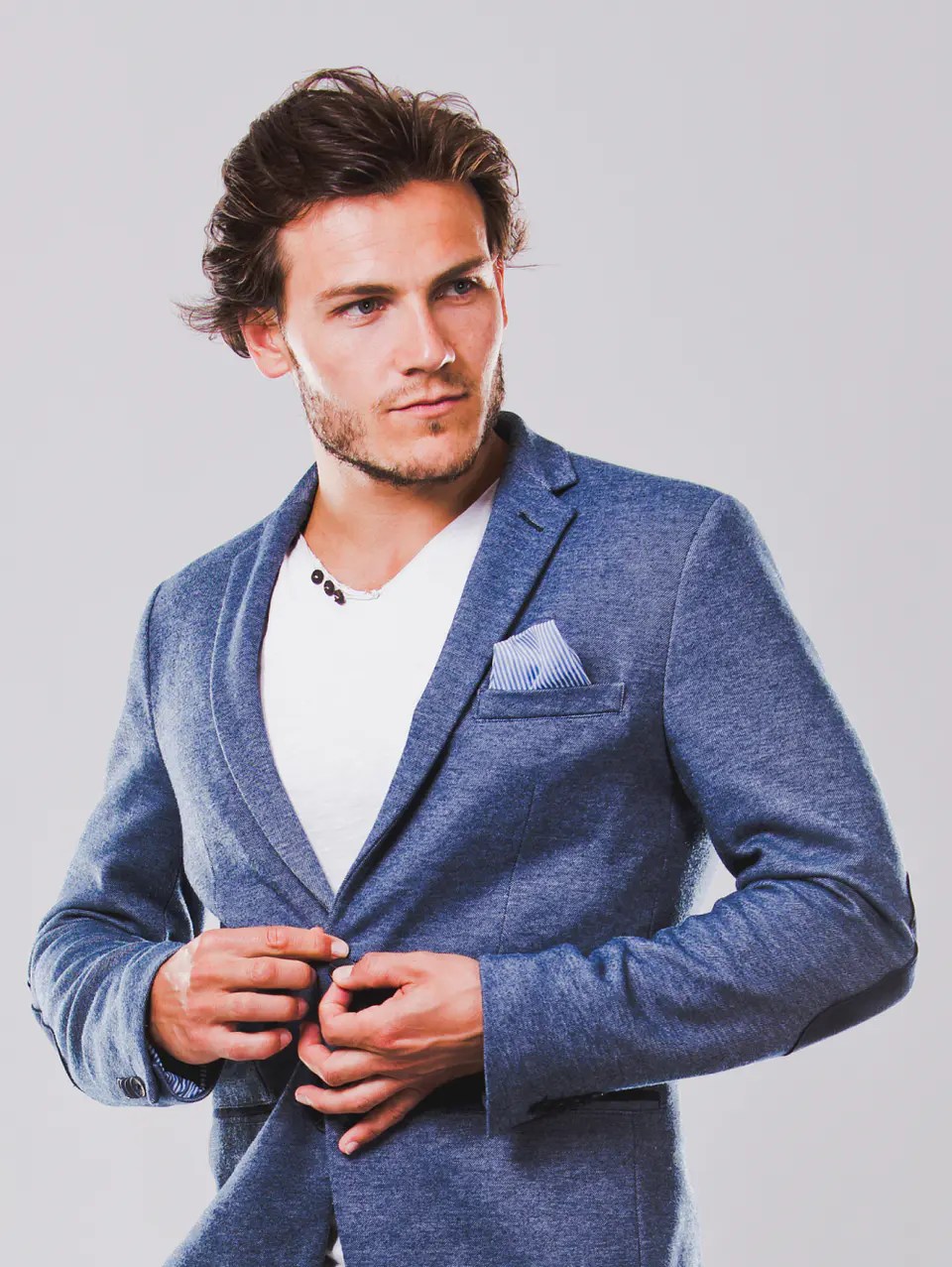 Steel Blue Pocket Blazer – Styled Edition 1