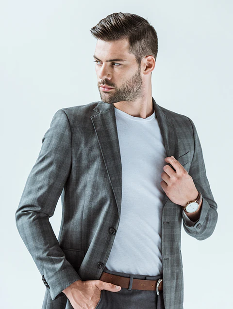Charcoal Grid Blazer