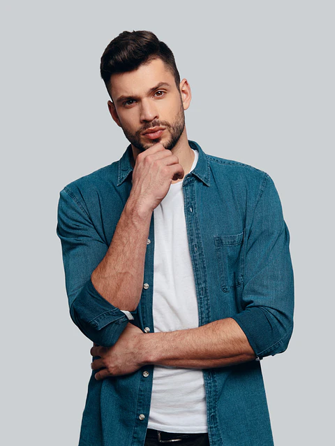 Deep Indigo Button-Up