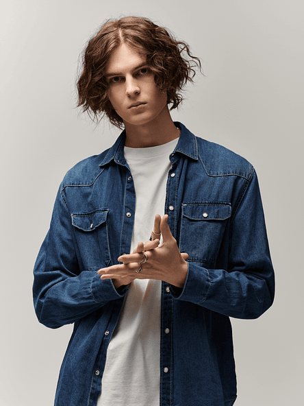 Steel Grey Modern Shirt