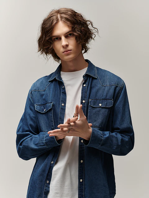 Steel Grey Modern Shirt