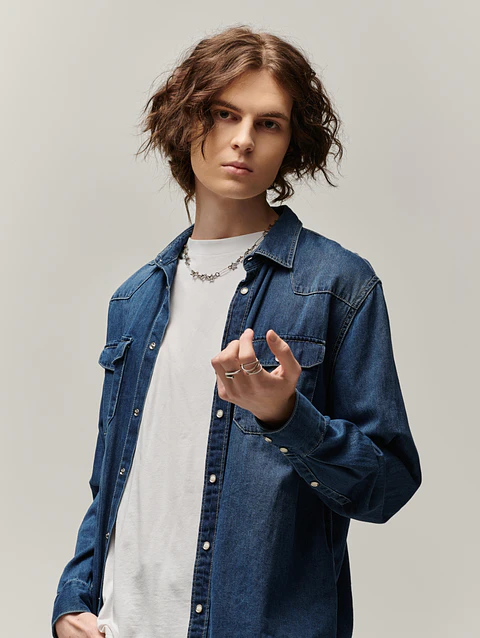 Steel Grey Modern Shirt