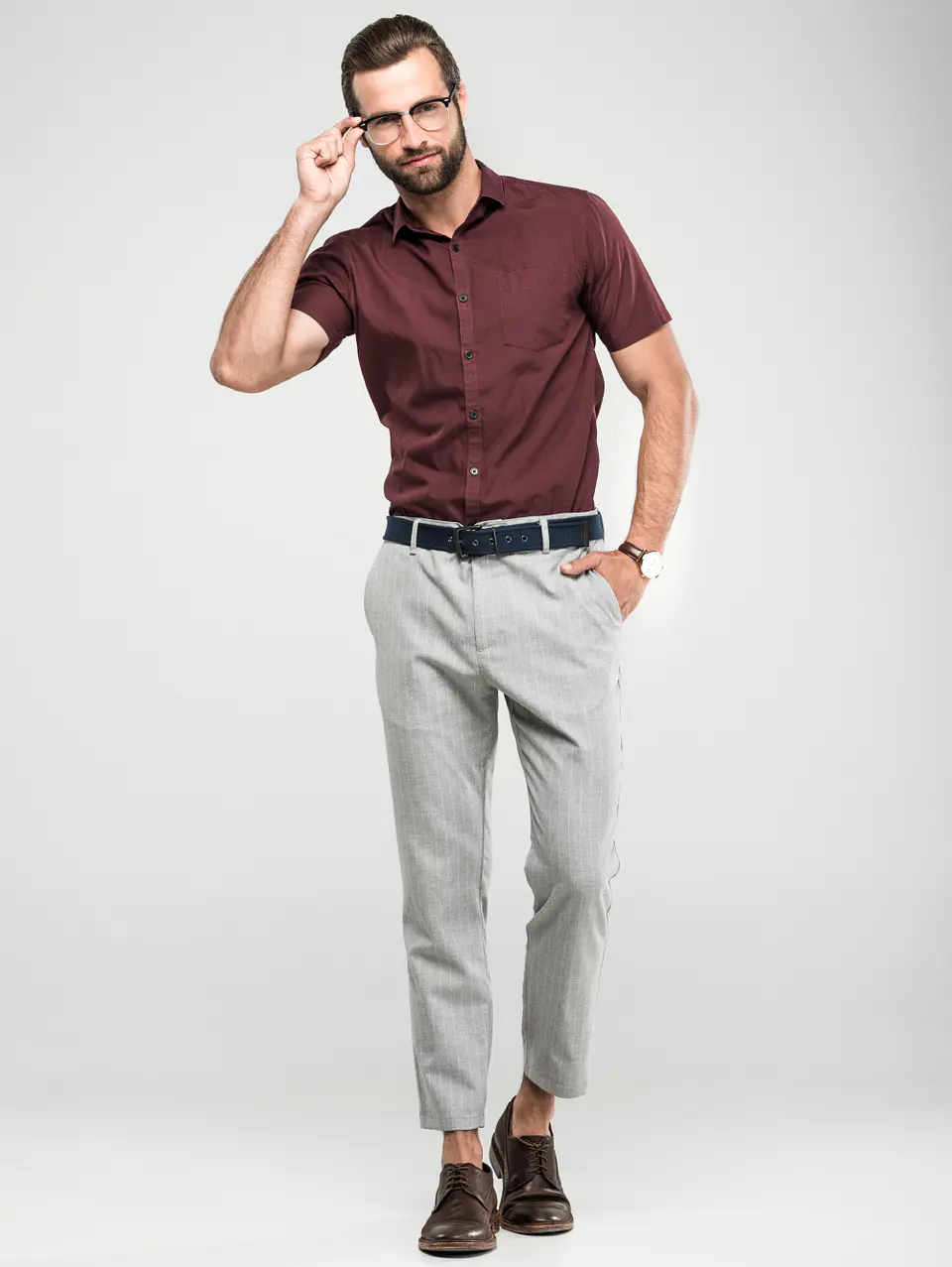 Ash Grey Minimal Shirt 3