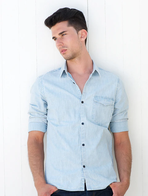 Pale Blue Slim Fit Shirt