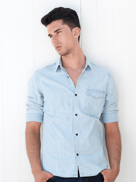Pale Blue Slim Fit Shirt