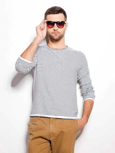 Striped Cotton Sweatshirt
