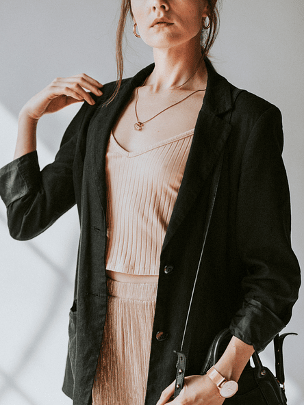 Onyx Single-Button Blazer