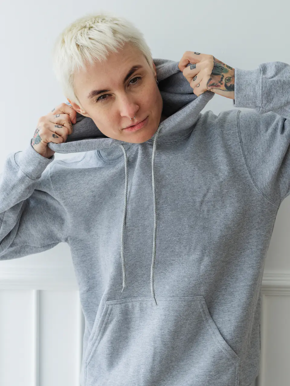 Heather Gray Classic Hoodie 1