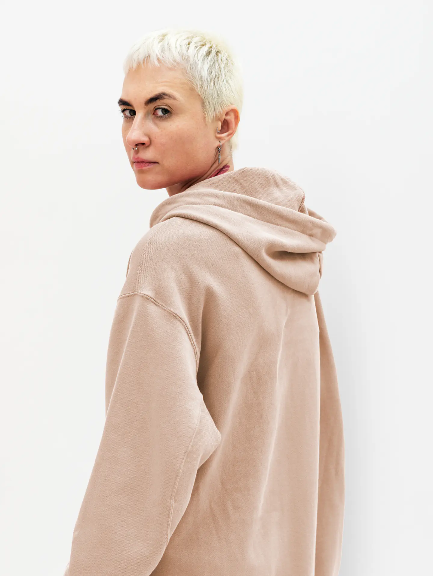 Blush Beige Oversized Hoodie 1