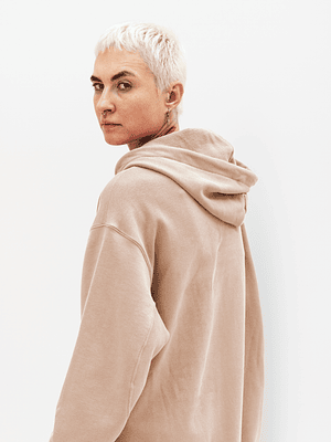 Blush Beige Oversized Hoodie