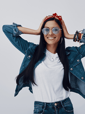 Teal Denim Crop Jacket