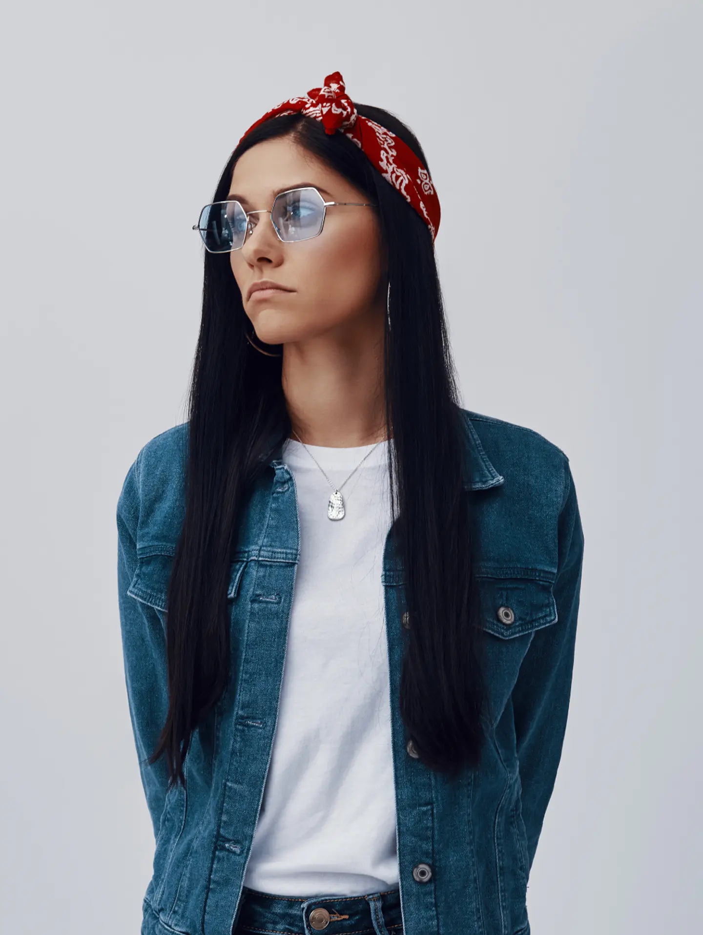 Teal Denim Crop Jacket 1