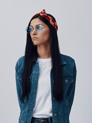 Teal Denim Crop Jacket