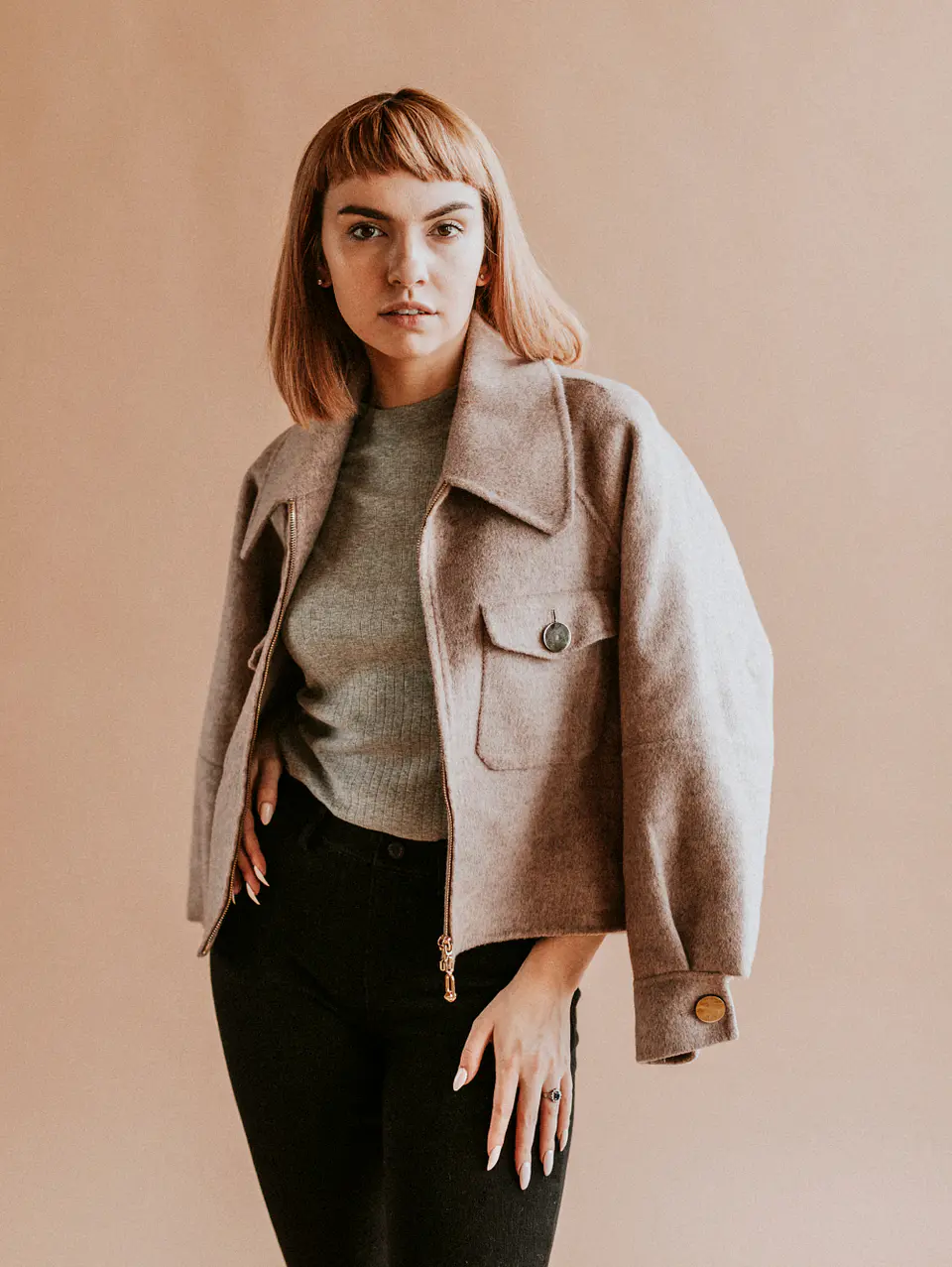 Rose Quartz Crop Jacket 1