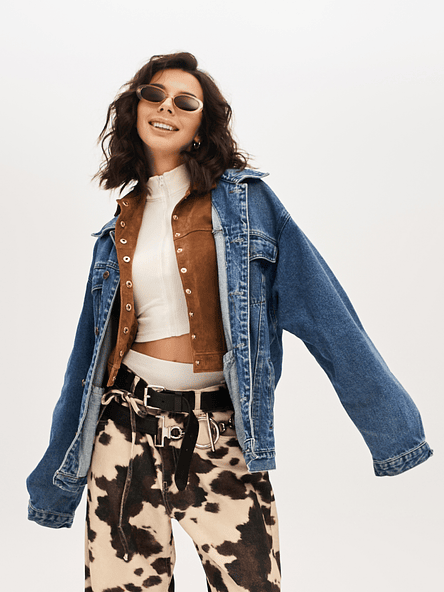 Suede-Lined Denim Jacket