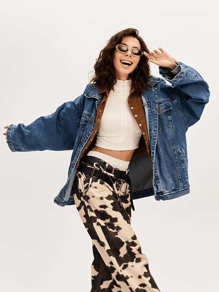 Suede-Lined Denim Jacket