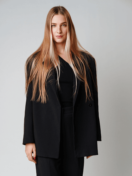 Jet Black Longline Jacket