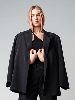 Jet Black Longline Jacket