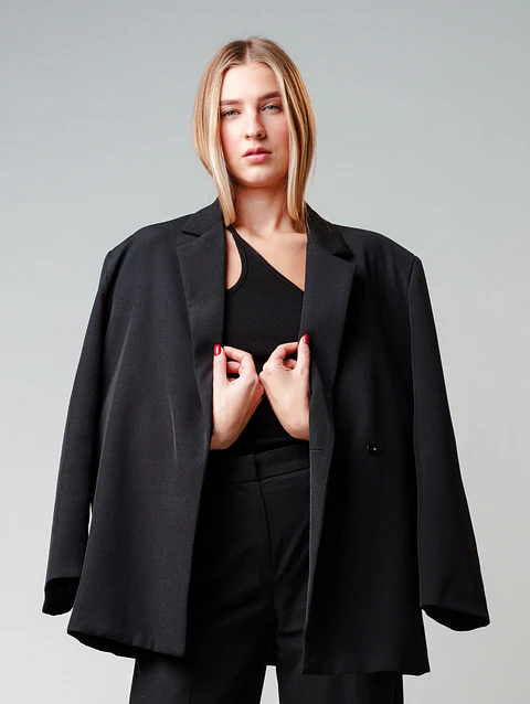 Jet Black Longline Jacket