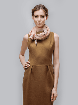 Peach Petal Crinkle Scarf