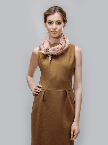 Peach Petal Crinkle Scarf