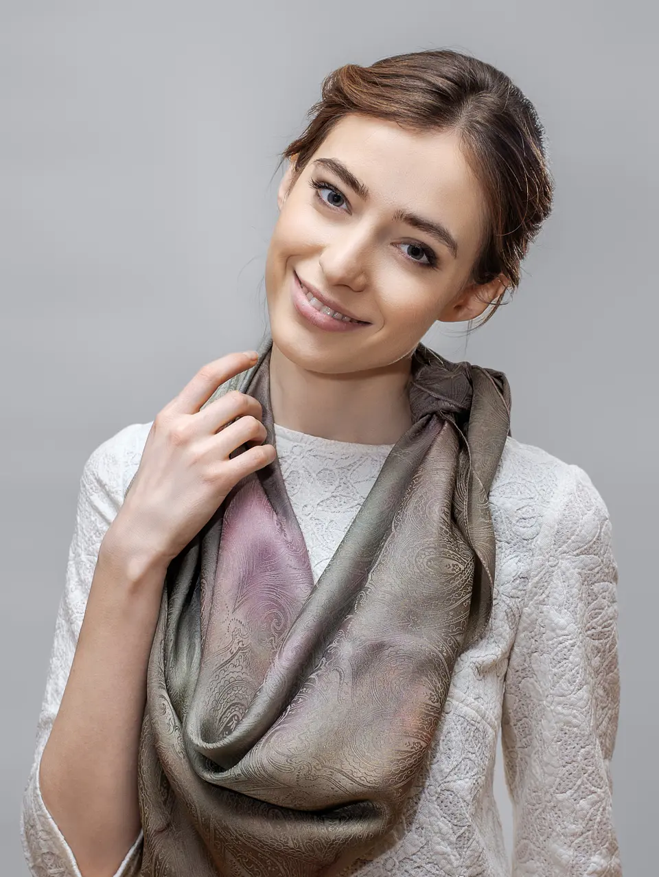 Caramel Dream Silk Scarf 1