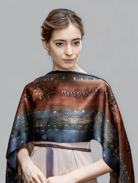 Ocean Mist Silk Scarf