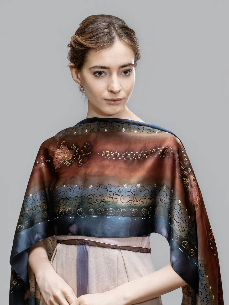 Ocean Mist Silk Scarf 1