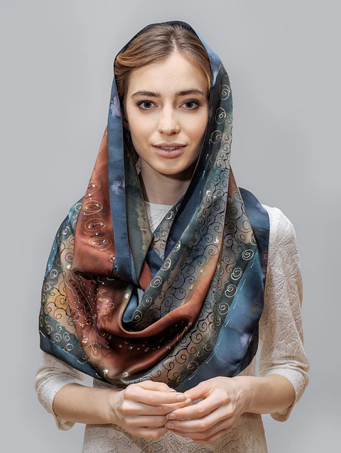 Ocean Mist Silk Scarf