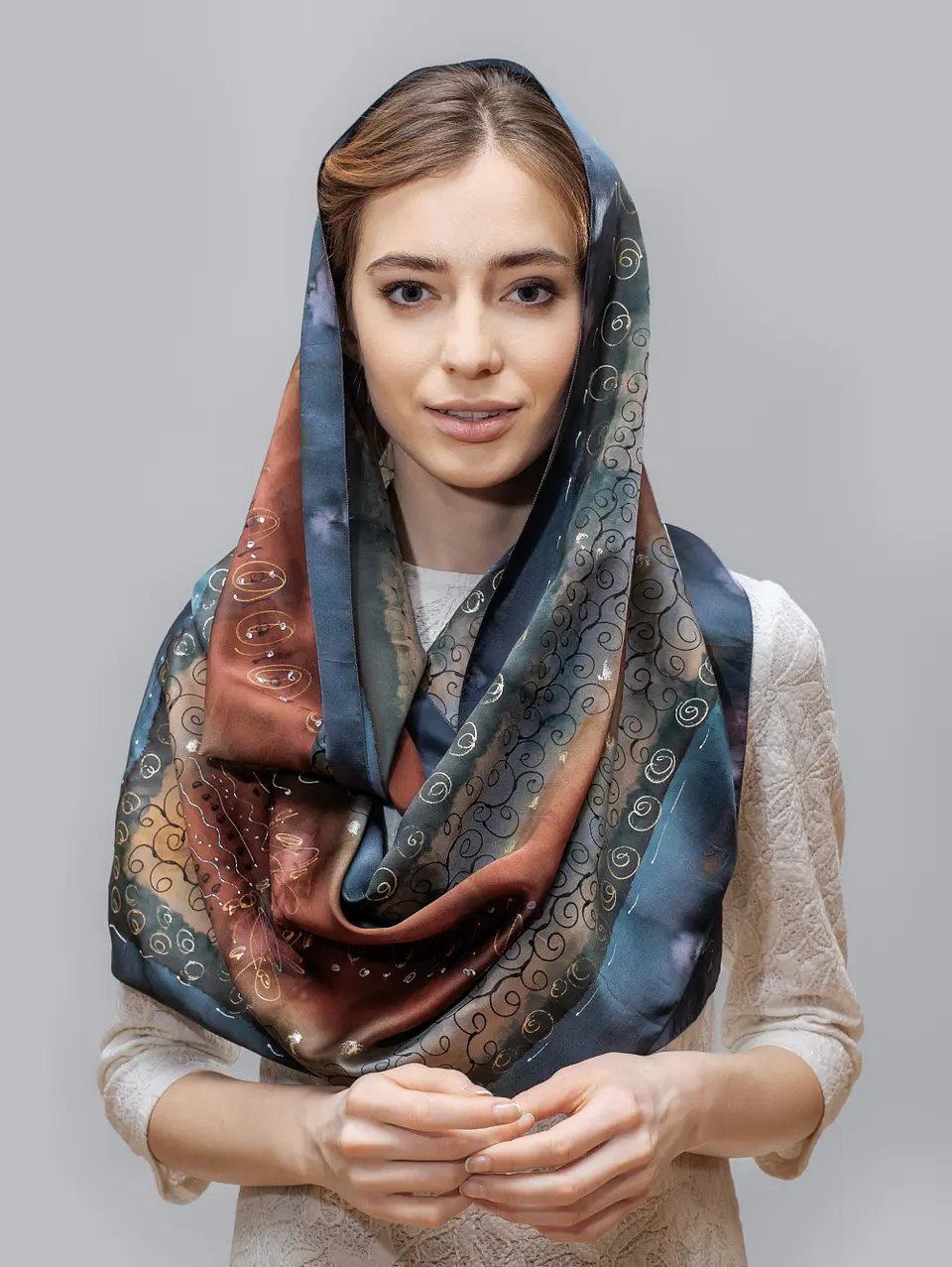 Ocean Mist Silk Scarf 2