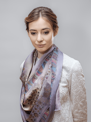 Azure Coast Silk Shawl