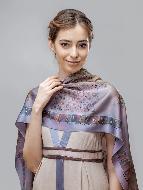 Azure Coast Silk Shawl