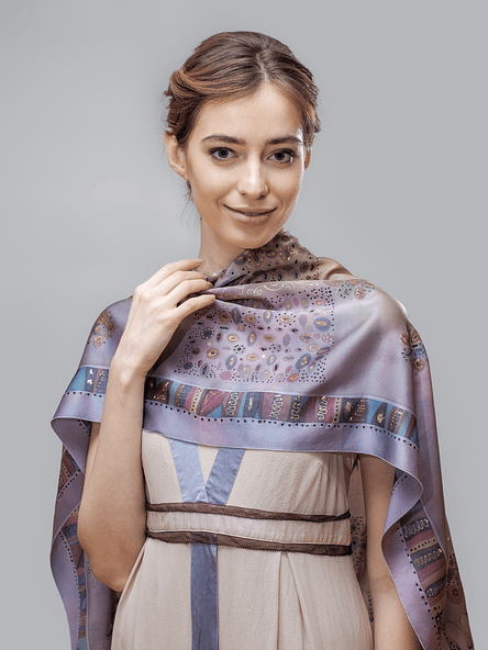 Azure Coast Silk Shawl