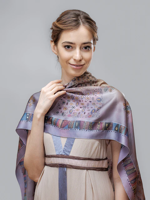 Azure Coast Silk Shawl