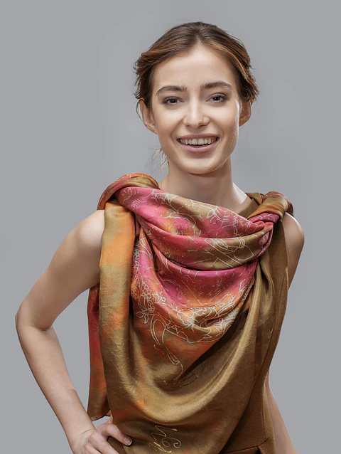 Lilac Geo Infinity Scarf