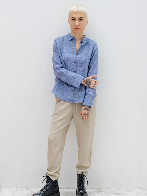 Morning Chambray Linen Shirt