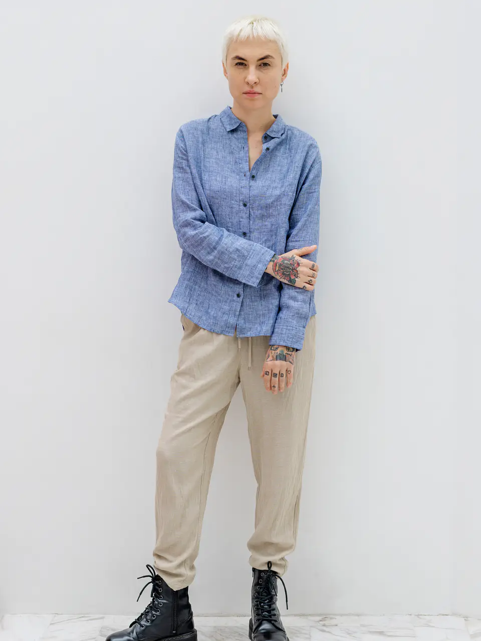 Morning Chambray Linen Shirt 2
