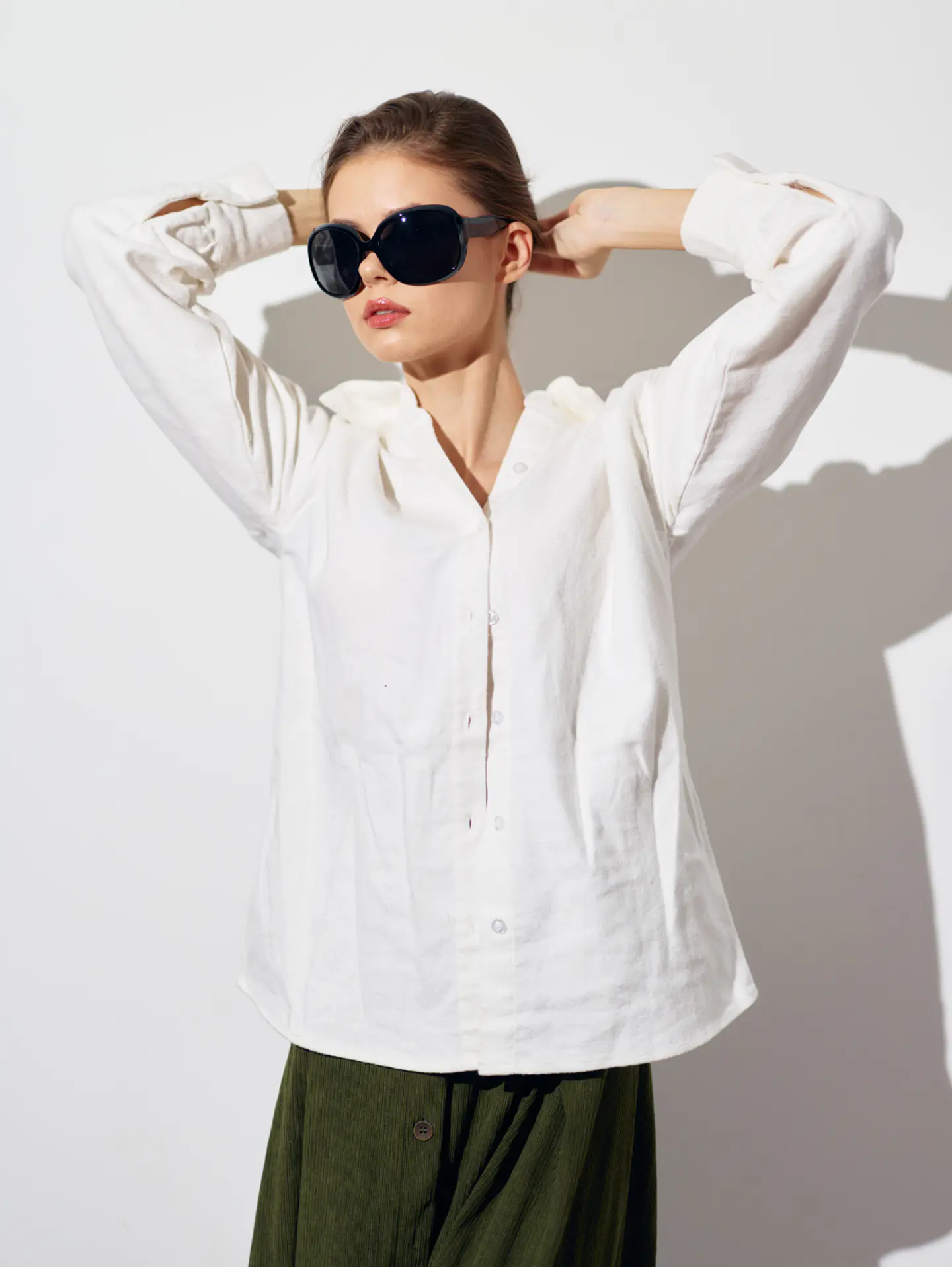 Oversize Cotton Tunic Shirt 1