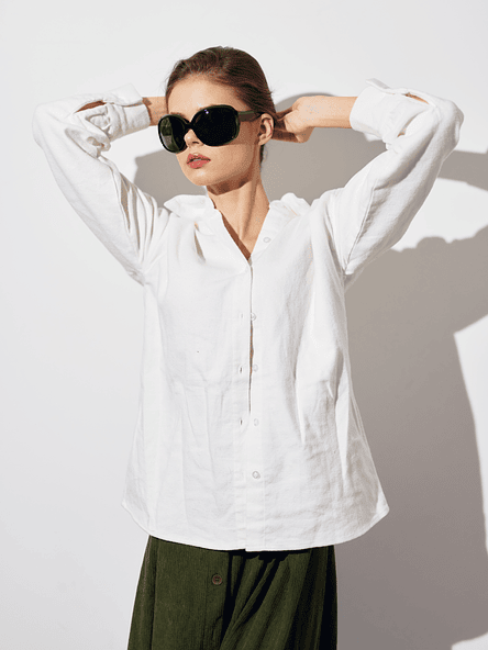 Oversize Cotton Tunic Shirt