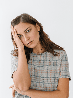 Rolled-Sleeve Cotton Blouse