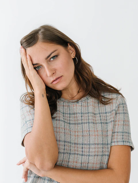 Rolled-Sleeve Cotton Blouse