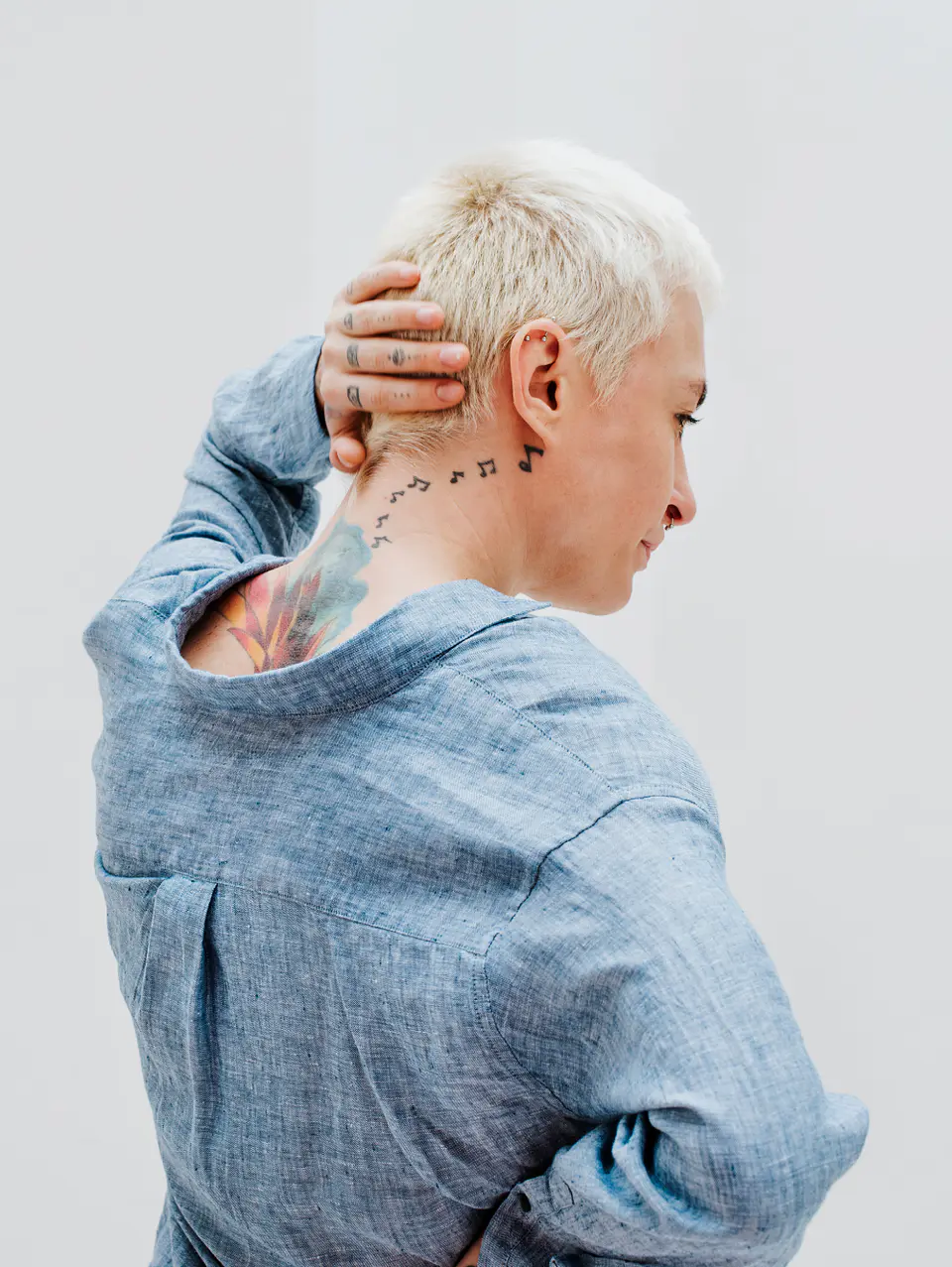 Heather Plaid Knit Tee 1