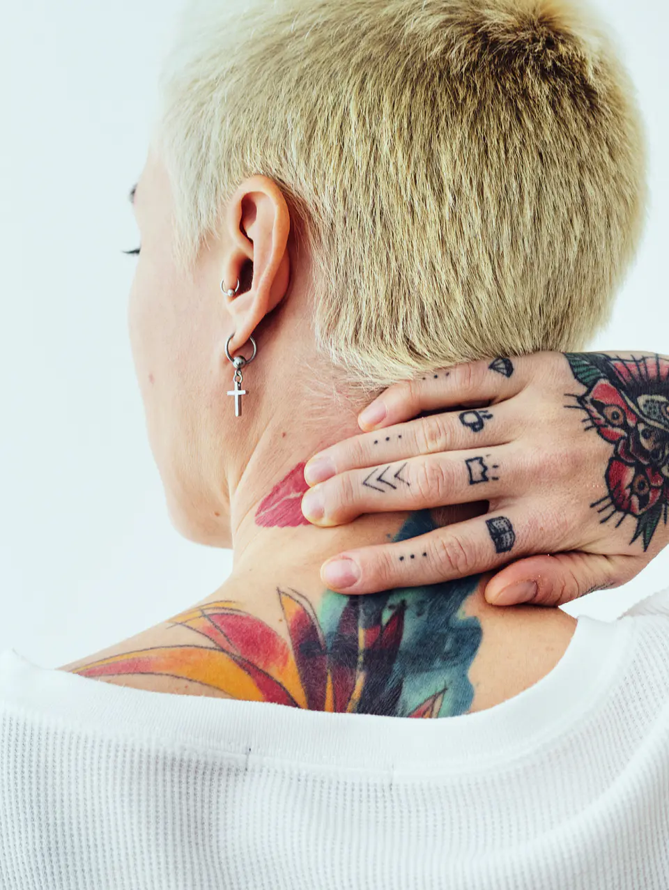 White Thermal Waffle Sweatshirt 6