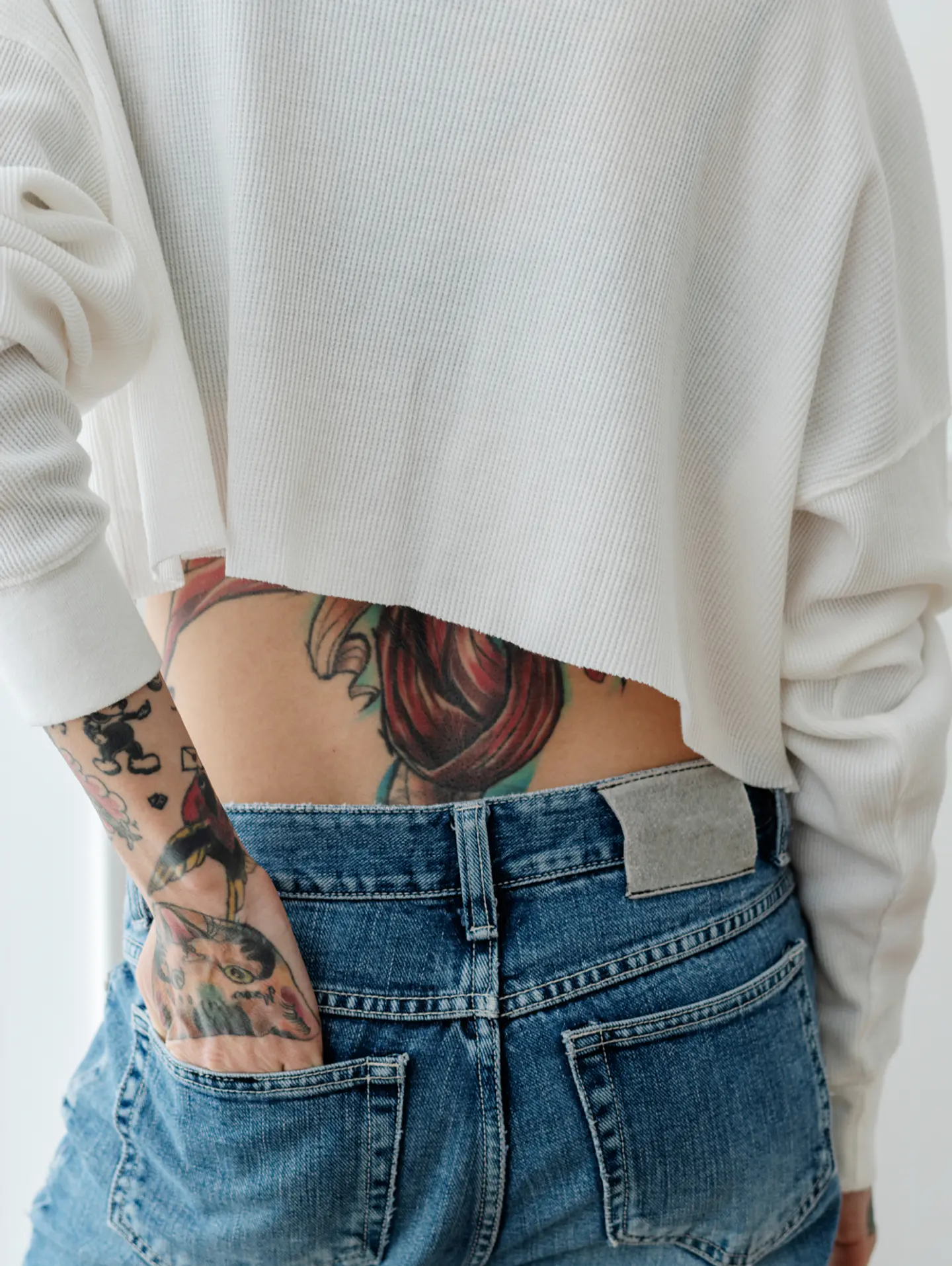 White Thermal Waffle Sweatshirt 4