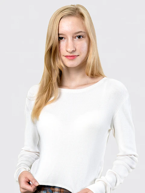Ivory Lightweight Crewneck Sweatshirt